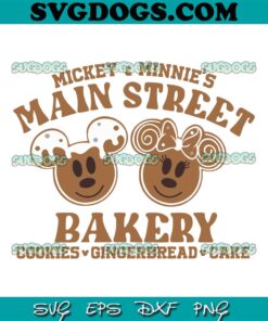Mickey and Minnie Main Street Bakery SVG, Christmas SVG PNG EPS DXF