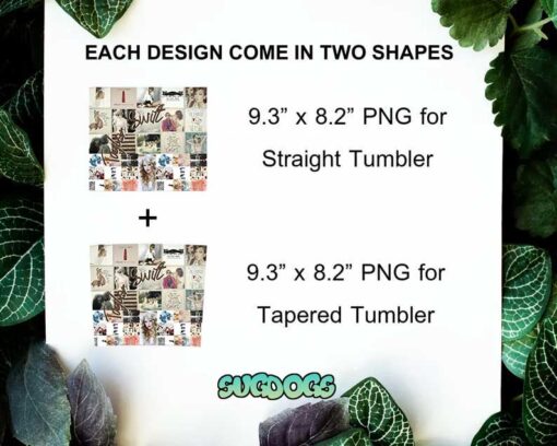 Albums Of Taylor 20oz Skinny Tumbler PNG, Taylor Swift PNG, The Eras Tour Tumbler Sublimation Design PNG Download