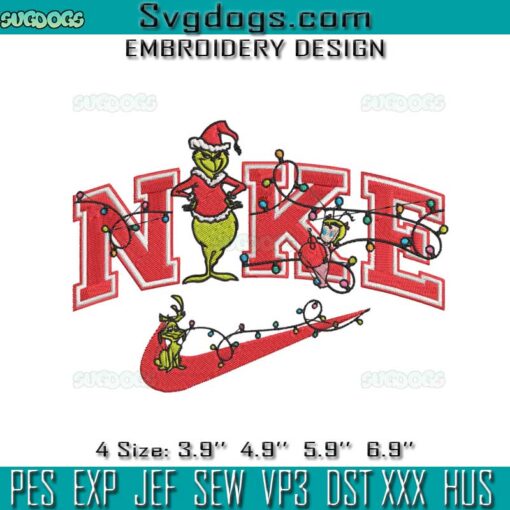 Nike Grinch Christmas Embroidery