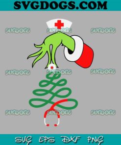 Nurse Christmas Stethoscope SVG, Nurses Xmas SVG PNG DXF EPS