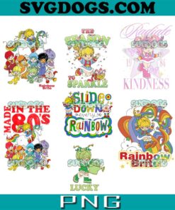 Rainbow Brite Christmas PNG Bundle, Rainbow Brite St Patrick’s Day PNG