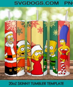 Simpsons Christmas 20oz Tumbler Wrap PNG File