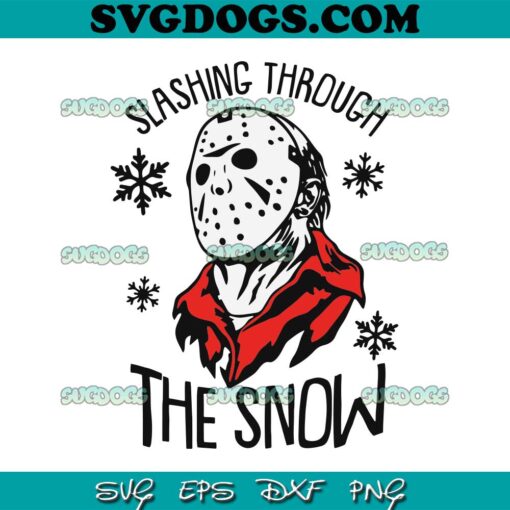 Slashing Through The Snow SVG, Michael Myers SVG, Horror Movie Characters Christmas SVG PNG EPS DXF