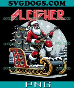 Sleigher Santa Rock Christmas PNG, Sleigher Hail Santa Heavy Metal Christmas Rock Xmas PNG