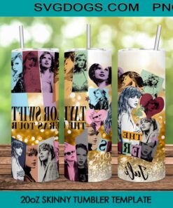 Taylor Swift Eras Tour 20oz Skinny Tumbler PNG, Taylor’s Version Tumbler Sublimation Design PNG Download