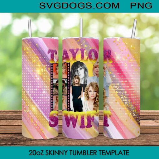 Taylor Swift Tumbler Wrap PNG, Era Tour Album 20oz Skinny Tumbler PNG