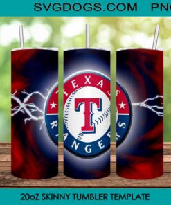 Texas Rangers Baseball 20oz Skinny Tumbler PNG, Texas Rangers World Series Champions 2023 Tumbler Sublimation Design PNG Download