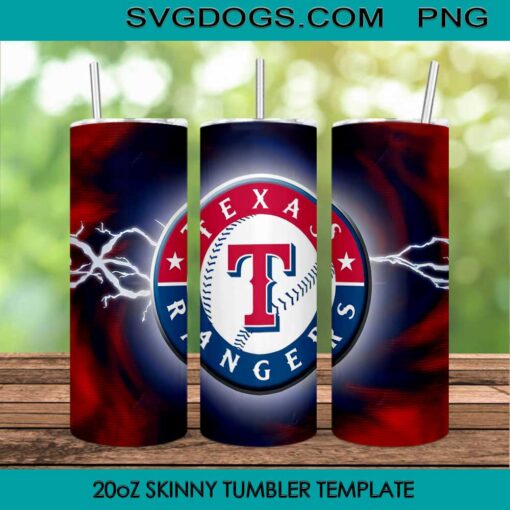 Texas Rangers Baseball 20oz Skinny Tumbler PNG, Texas Rangers World Series Champions 2023 Tumbler Sublimation Design PNG Download