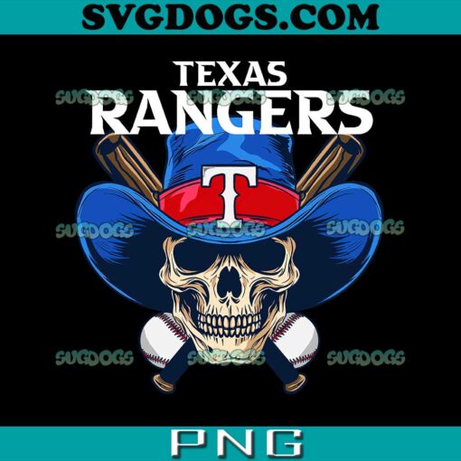 Texas Rangers Skull PNG, Rangers Baseball PNG