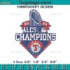 American League Champions 2023 Rangers Embroidery, Texas Rangers MLB Embroidery