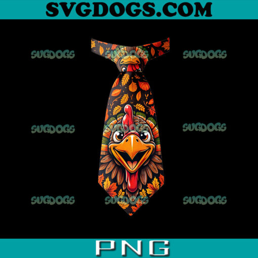 Thanksgiving Tie With Turkey For Family Dinner PNG, Thanksgiving PNG