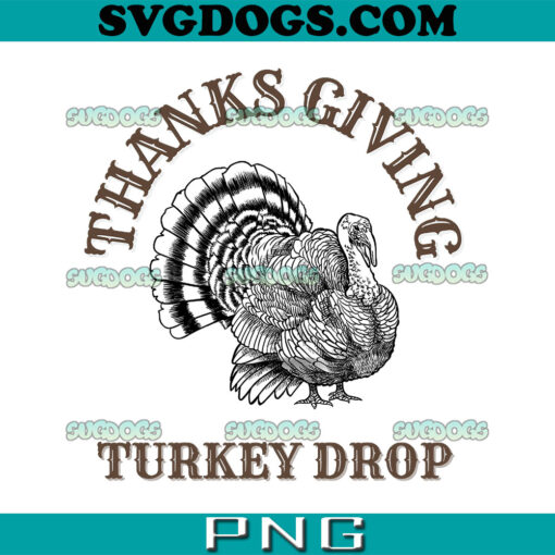 Turkey Drop PNG, Thanksgiving Vintage PNG