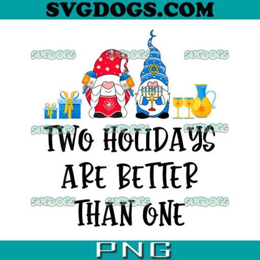 Two Holidays Are Better Than One PNG, Christmas Hanukkah Jewish PNG