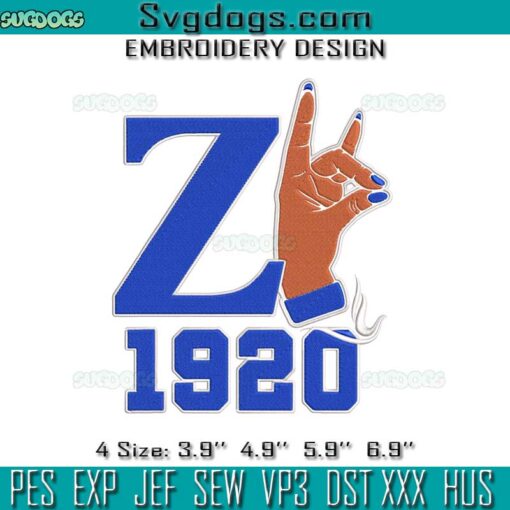 Zeta Phi Beta Sorority Sisterhood Embroidery, ZPB Embroidery