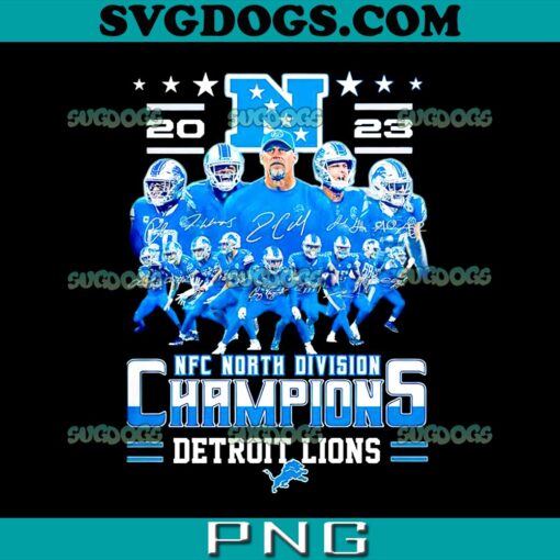 2023 Detroit Lions Football NFC North Champion PNG