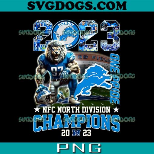 2023 Lions NFC North Division Champions PNG, Detroit Lions Nfc North Champions PNG