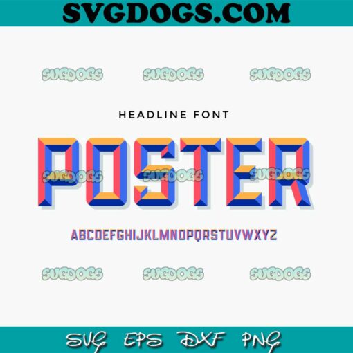 3D Modern Font SVG, Colorful Modern Alphabet And 3d Font SVG PNG EPS DXF