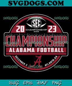 Alabama Crimson Tide SEC Championship 2023 Football Gray SVG PNG EPS DXF