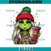 Pink Leopard Bougie Grinch PNG, Grinchy And Bougie Coffee Christmas PNG