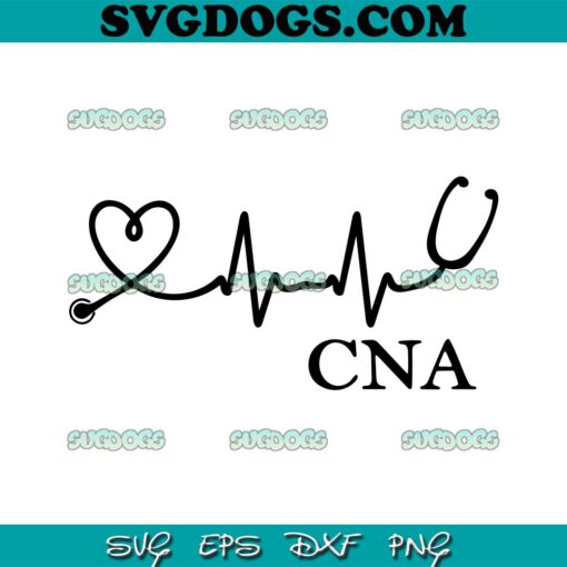 CNA Heartbeat SVG, Pulse Heart Beat SVG, Nurse SVG PNG EPS DXF