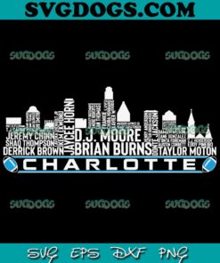 Charlotte Skyline SVG, Carolina Panthers SVG PNG DXF EPS
