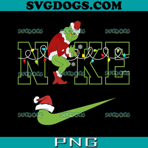 Christmas Grinch Nike PNG, Grinch Santa PNG