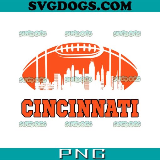 Cincinnati Bengals Football Skyline SVG, Cincinnati Bengals SVG PNG EPS DXF