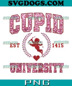 Cupid University PNG, Faux Sequin PNG, Valentine PNG