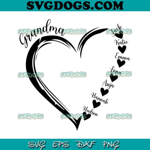 Custom Grandma Heart SVG, Grandma SVG, Grandma Heart SVG PNG EPS DXF