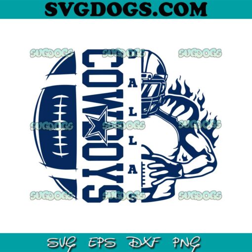 Dallas Cowboys Football Player SVG, Cowboys SVG PNG EPS DXF