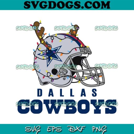 Dallas Cowboys Helmet Deer Antlers SVG, Dallas Cowboys Christmas SVG PNG EPS DXF