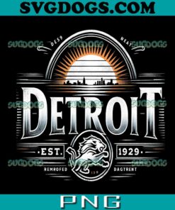 Detroit Lions EST 1929 PNG, Detroit Lions NFL PNG