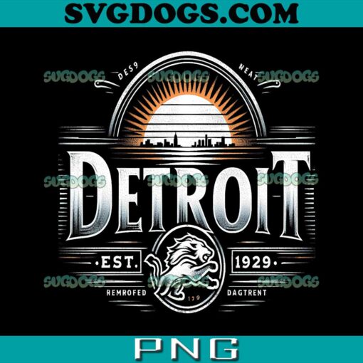 Detroit Lions EST 1929 PNG, Detroit Lions NFL PNG