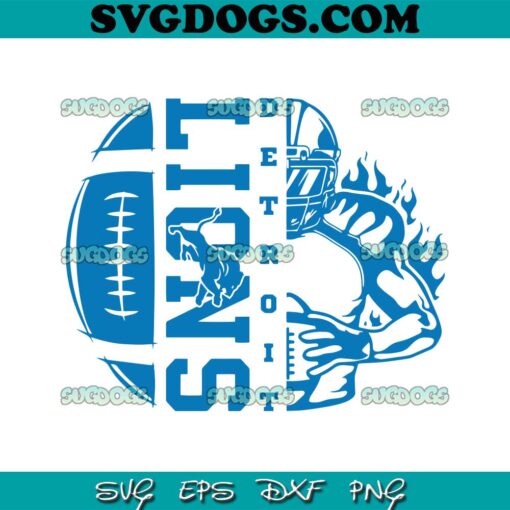Detroit Lions Football Player SVG PNG EPS DXF