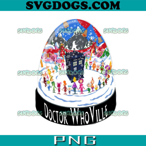 Doctor WhoVille PNG, Retro Christmas Whoville PNG