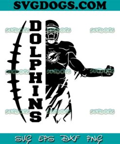 Dolphins Football Player SVG, Miami Dolphins SVG PNG DXF EPS