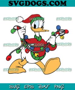 Donald Duck Christmas SVG, Donald Duck Lights SVG PNG EPS DXF