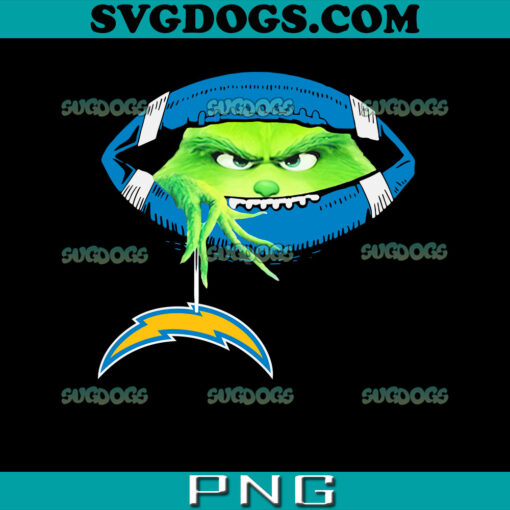 Ew People The Grinch Hold Los Angeles Chargers PNG, Christmas Los Angeles Chargers PNG