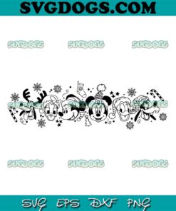 Funny Christmas Mouse and Friends SVG, Christmas Squad SVG, Cute Christmas SVG EPS DXF PNG