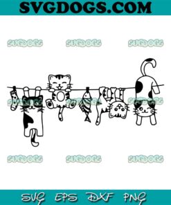 Funny Christmas Peeking Cat SVG, Cute Cat SVG PNG EPS DXF