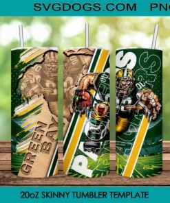 Green Bay Mascot 20oz Tumbler Wrap PNG File
