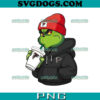 Grinch Boy Chicago Bears Drink Coffee PNG, Grinch Coffee PNG, Christmas Chicago Bears PNG