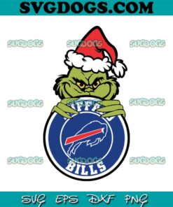 Grinch Buffalo Bills Circle Logo SVG, Buffalo Bills Christmas SVG PNG EPS DXF