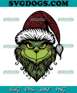 Grinch Christmas Mandala SVG, Grinch Santa SVG PNG EPS DXF