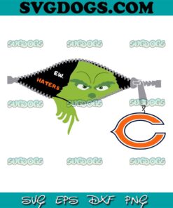 Grinch Ew Haters Chicago Bears Logo SVG, Chicago Bears SVG PNG EPS DXF
