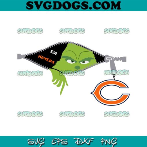 Grinch Ew Haters Chicago Bears Logo SVG, Chicago Bears SVG PNG EPS DXF
