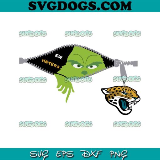 Grinch Ew Haters Jacksonville Jaguars Logo SVG, Jacksonville Jaguars SVG PNG EPS DXF
