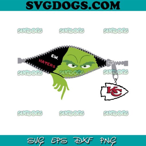 Grinch Ew Haters Kansas City Chiefs Logo SVG, Kansas City Chiefs SVG PNG EPS DXF