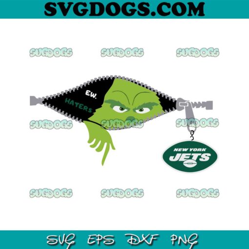 Grinch Ew Haters New York Jets Logo SVG, New York Jets SVG PNG EPS DXF