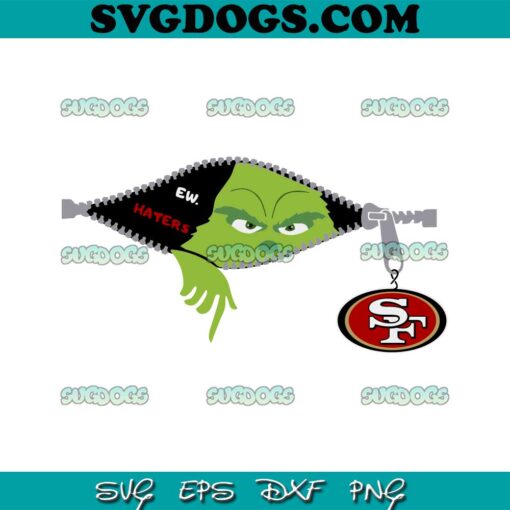 Grinch Ew Haters San Francisco 49ers Logo SVG, San Francisco 49ers SVG PNG EPS DXF
